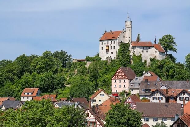 Ballonfahrt Fränkische Schweiz Blick auf die Burg Gößweinstein