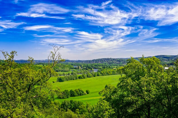 Ballonfahrt Hessen, Landschaft