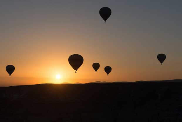 Ballonfahrt Baden-Württemberg, Sonnenuntergang