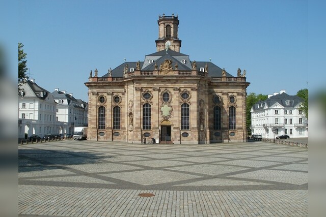 Ballonfahrt Homburg, Raum Saarbrücken, Püttlingen & Friedrichsthal, Ludwigskirche 