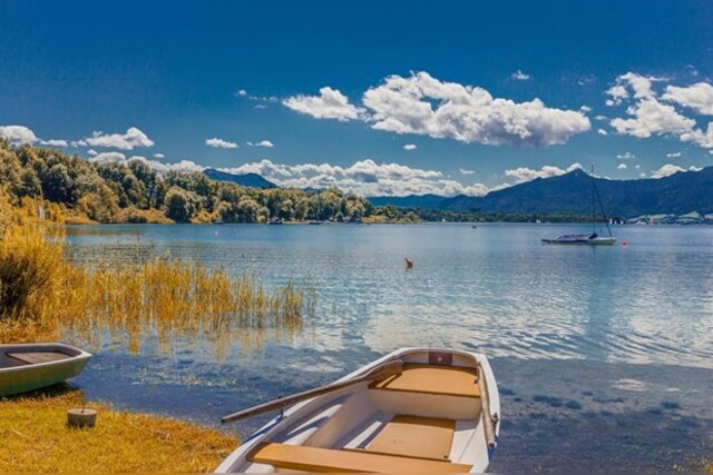 Ballonfahrt Alpen, Blick auf den Chiemsee