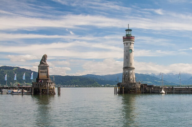 Ballonfahrt Allgäu, Blick über den Bodensee