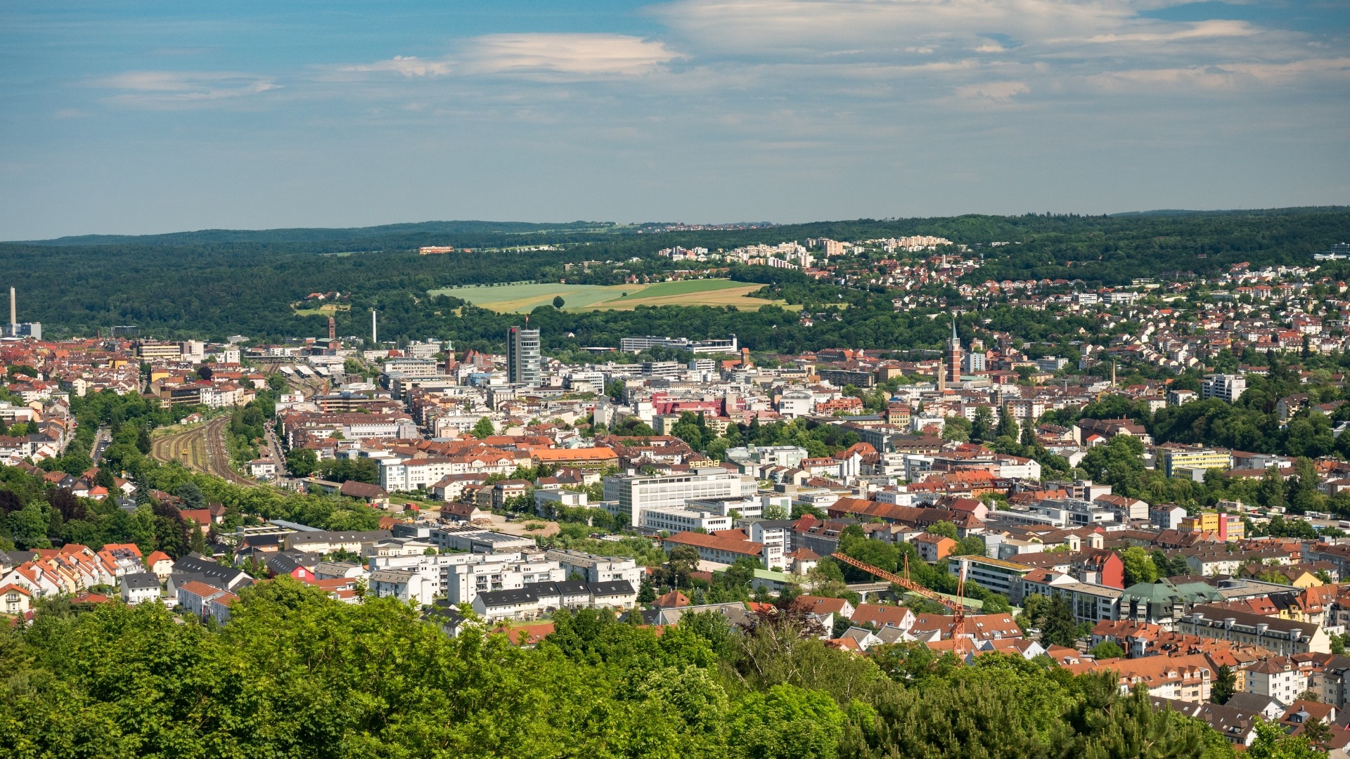 Blick auf Pforzheim von oben