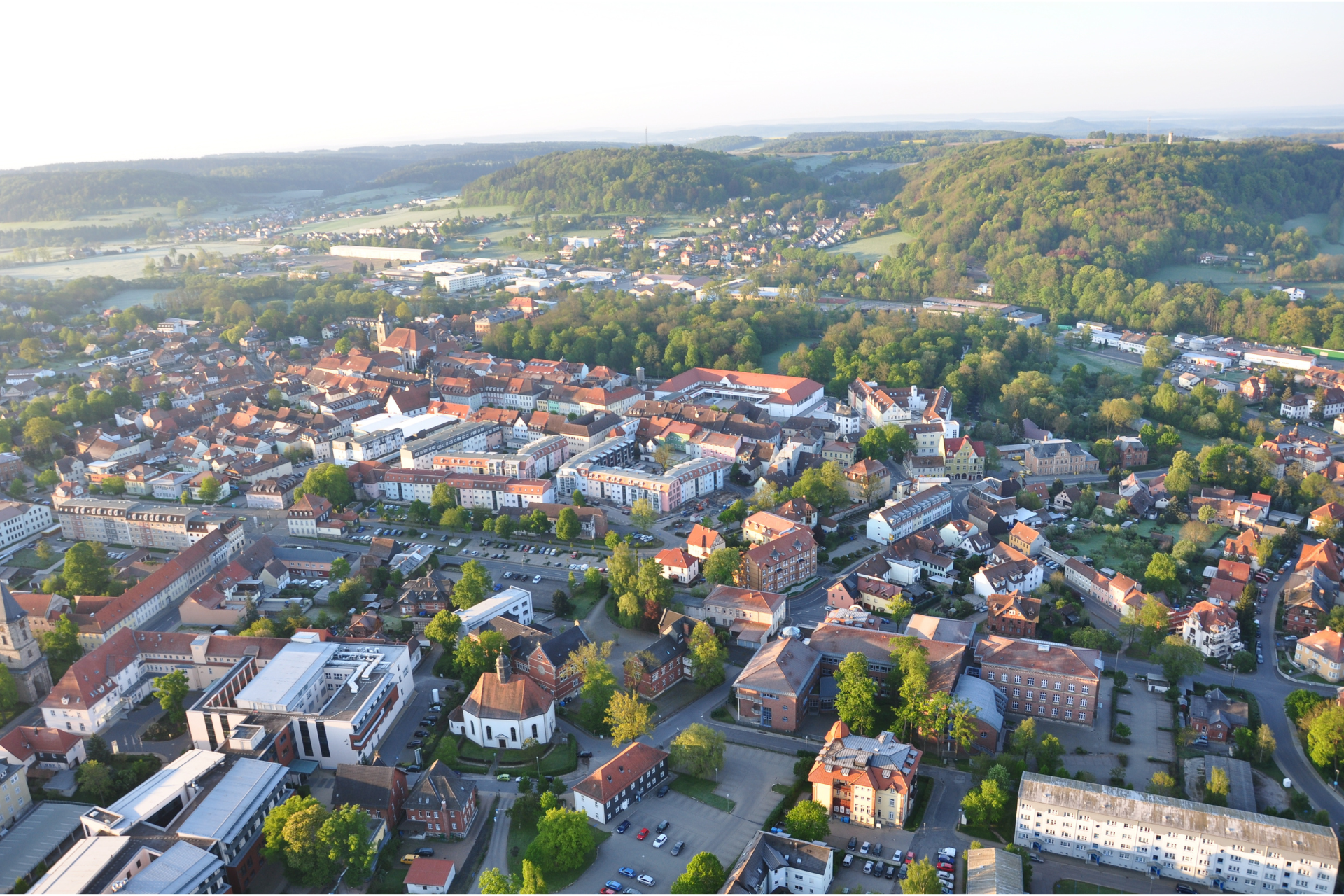 Ballonfahrt Hildburghausen Luftaufnahme