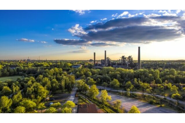 Ballonfahrt Mönchengladbach, Raum Krefeld, Moers & Duisburg, Landschaftspark Duisburg-Nord