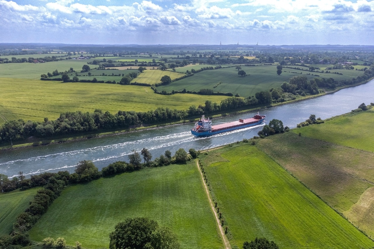 Blick auf den Nord-Ostsee-Kanal